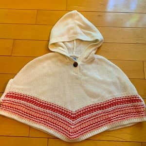 Cream and red Baby Gap Poncho- 3T❤️